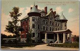 Postcard Lapeer Michigan Administration Bldg. State Home Feeble Minded Epileptic