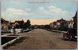 Postcard Red Deer Alberta c1920s Fourth St. by Novelty Mfg.