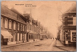 Postcard 1945 FPO SC760 Censor Waereghem Belgium Statiestraat Rue de la Station