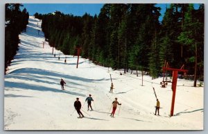 Postcard Mt. Ashland Oregon c1960s Skiing Siskiyou Mountains Ski Lift