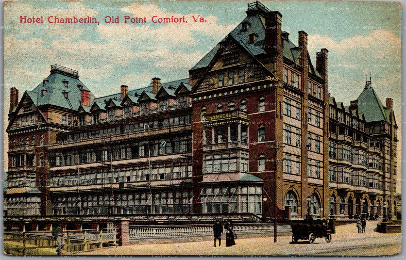 Postcard Old Point Comfort Hampton Virginia c1909 Hotel Chamberlin