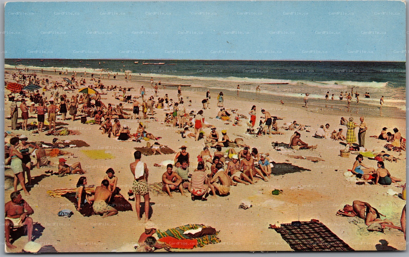 Postcard Port Rowan Ontario Greetings From Long Point Beach Bathers Lake Erie