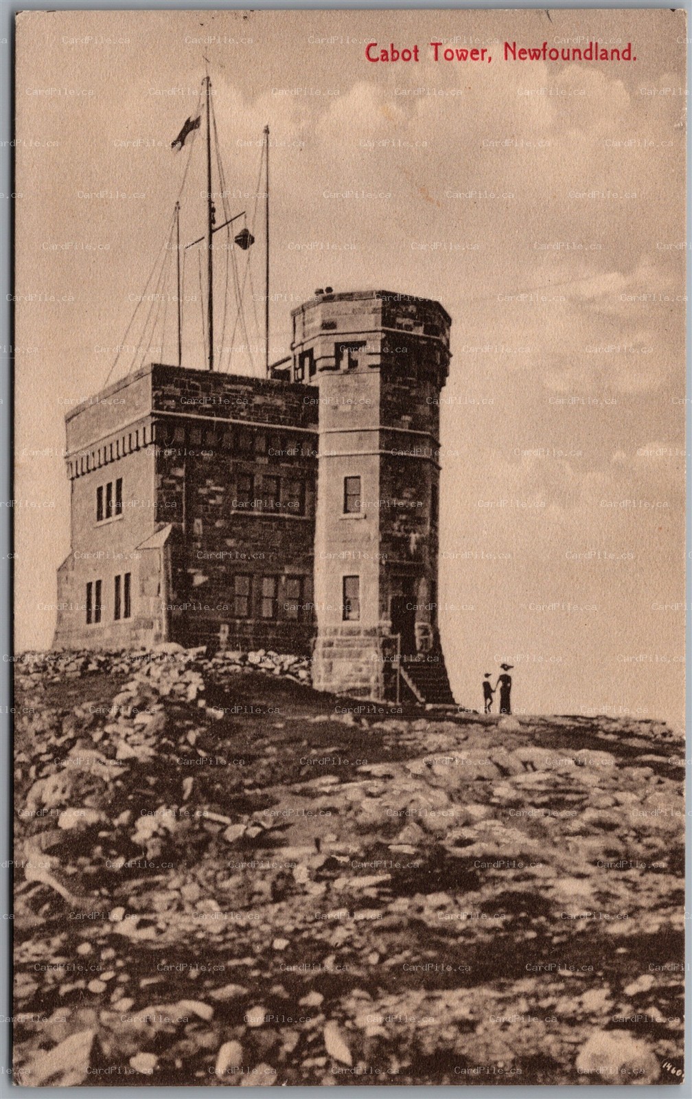 Postcard St. John's Newfoundland c1910s Cabot Tower by Ayre & Sons