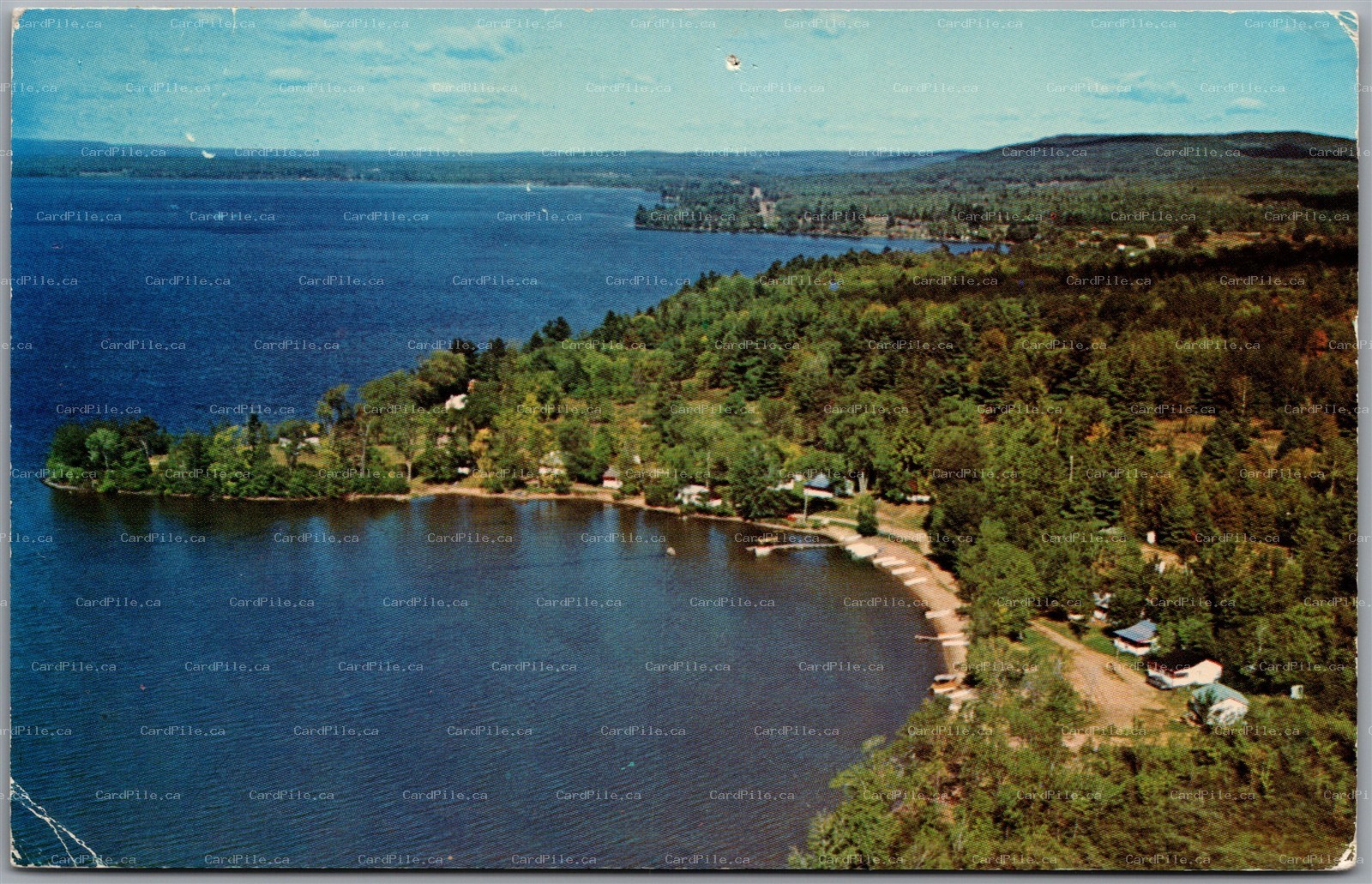 Postcard Eganville Ontario c1966 Kasdorff’s Cottages Golden Lake Aerial View