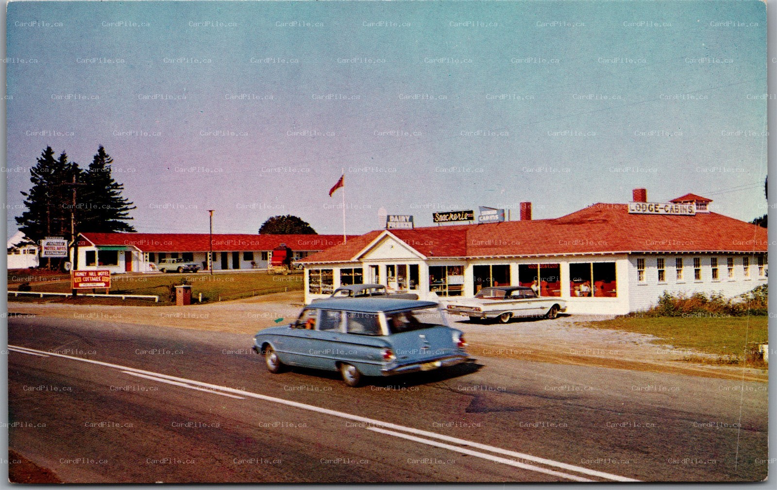 Postcard Yarmouth Nova Scotia Honey Hill Motel Restaurant Cottages Dairy Freeze