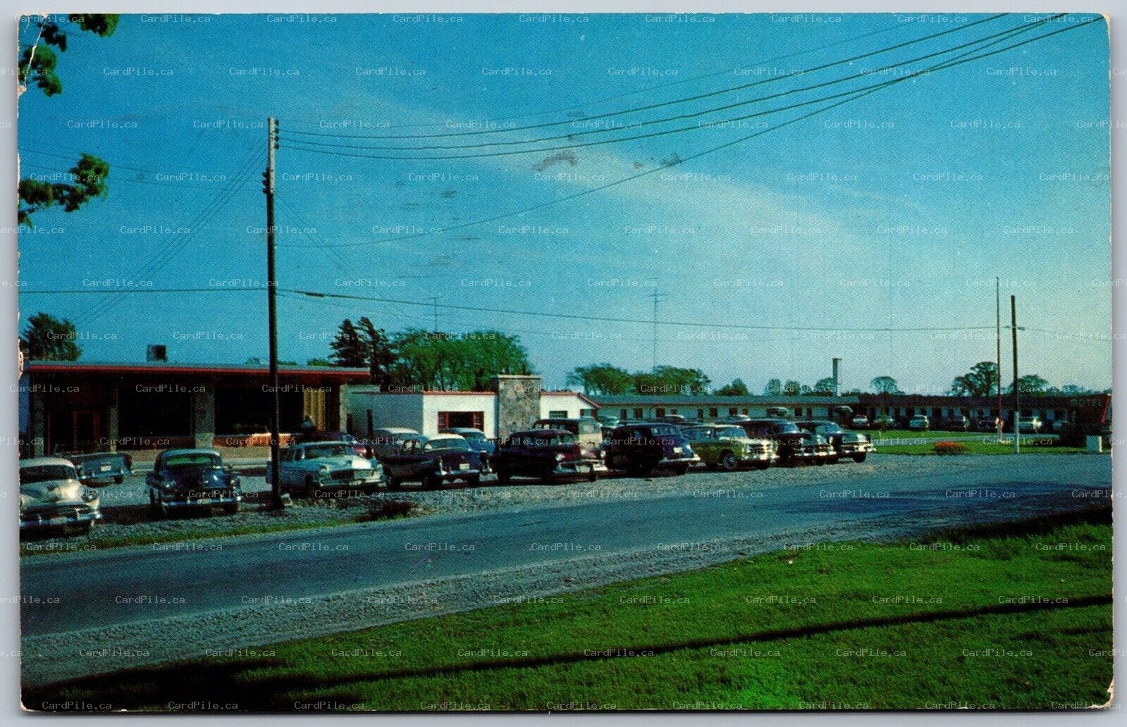 Postcard Peterborough Ontario c1958 Motel Rock Haven and Restaurant Highway 28