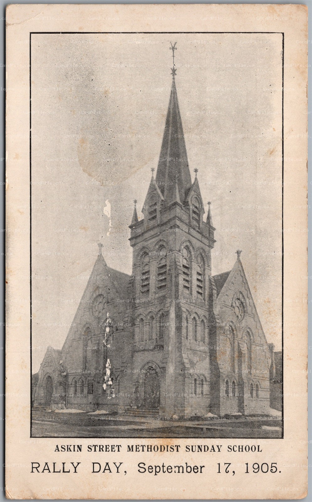 London Ontario 1905 Askin Street Methoidst Church Sunday School Rally Day