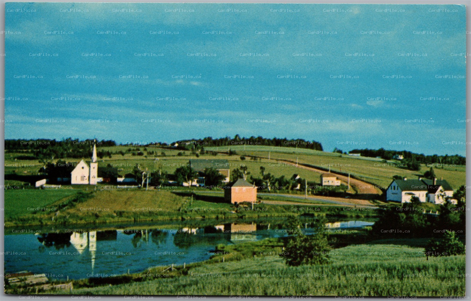 Postcard New Glasgow Prince Edward Island Scenic Village View