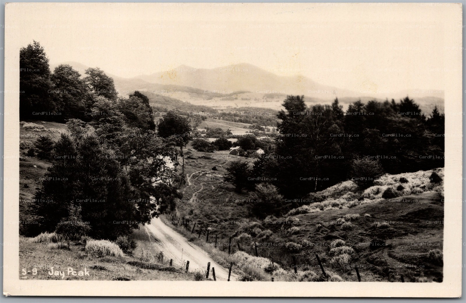 Postcard RPPC Jay Peak Vermont Scenic View Chittenden County
