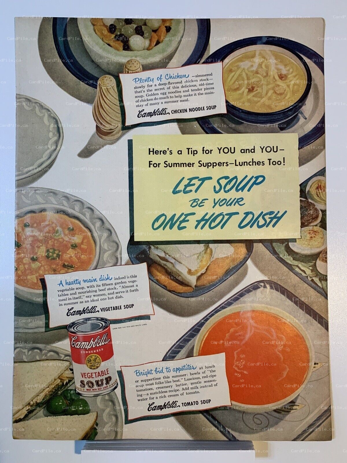 1948 Campbell’s Soup "Let Soup Be Your One Hot Dish” Magazine Ad
