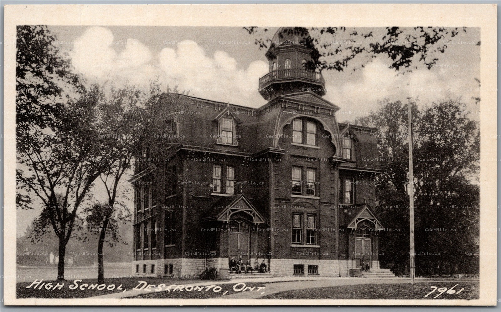 Postcard Deseronto Ontario c1920s High School Hastings County by Bulman Bros.