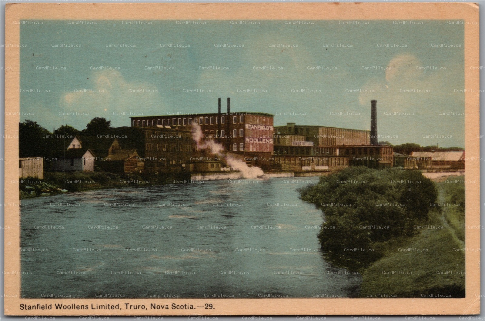 Postcard Truro Nova Scotia c1950 Stanfield Woollens Limited Salmon River PECo