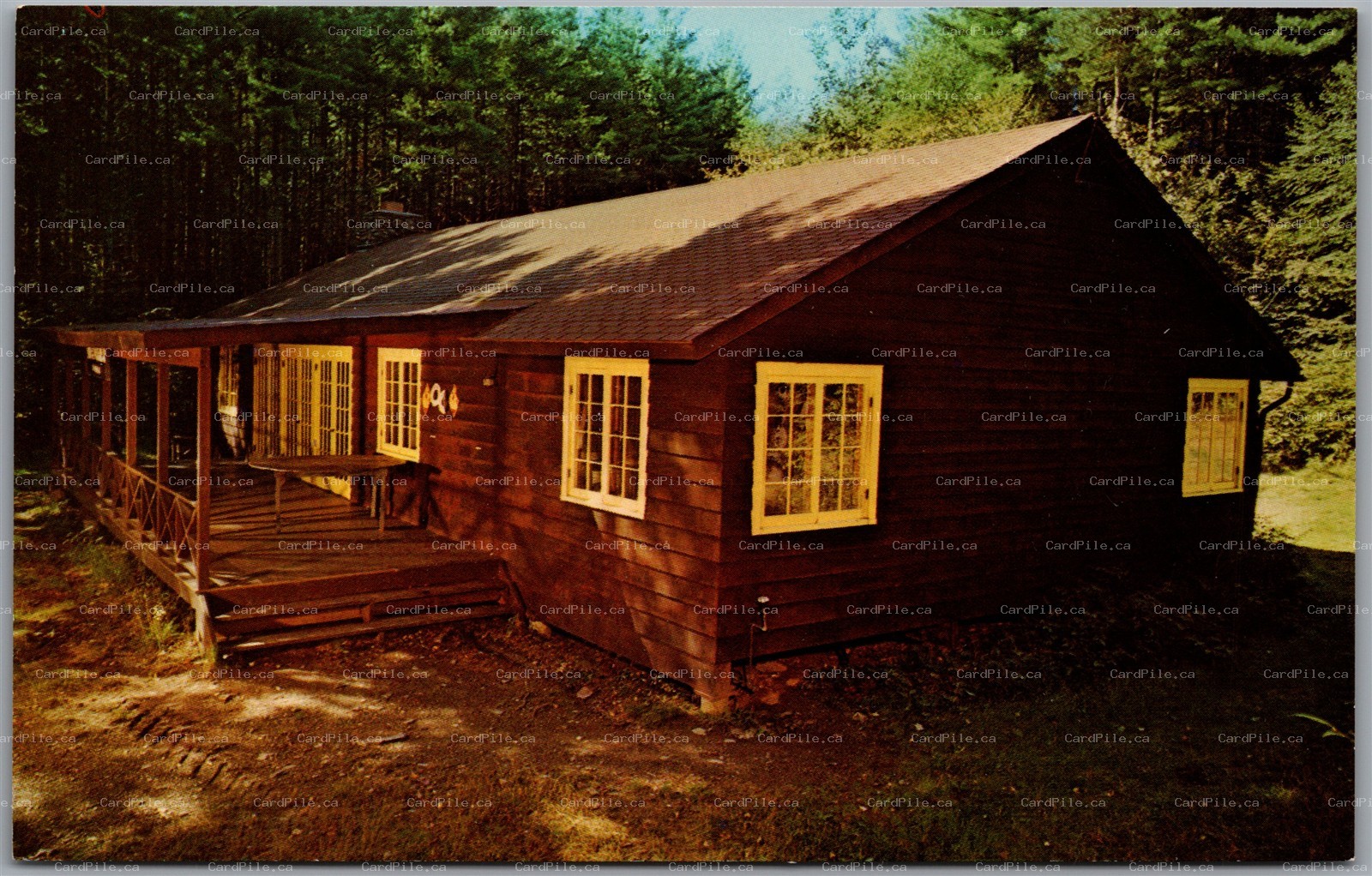Postcard Windsor New York McKown Lodge Assembly Hall Sky Lake Wyoming Conference