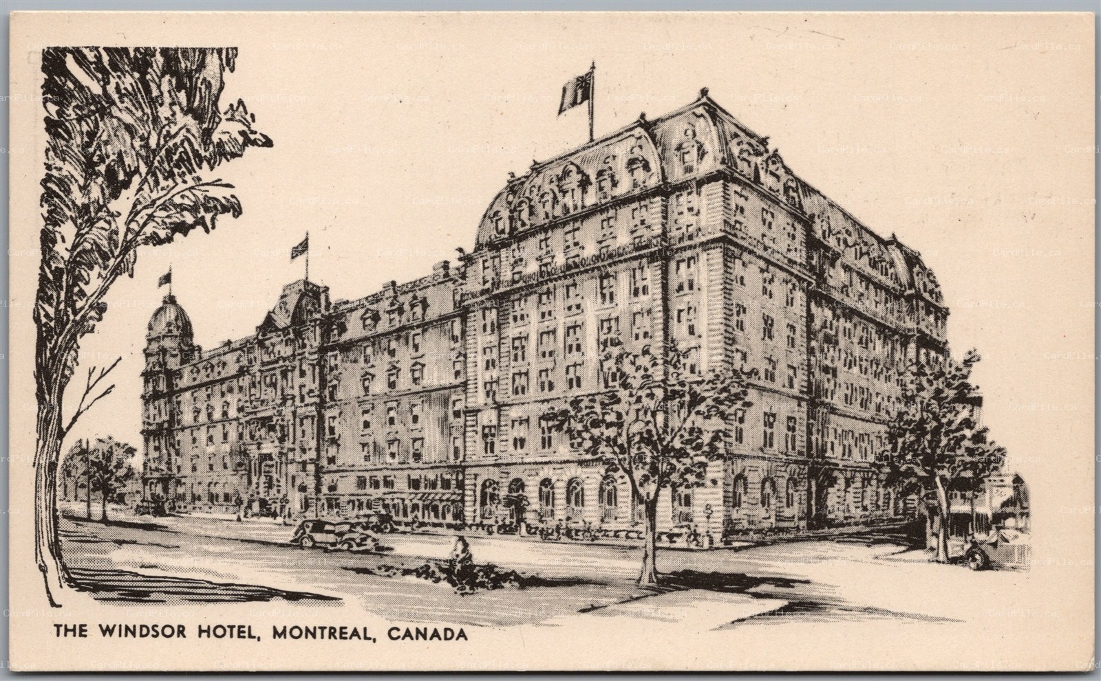 Postcard Montreal Quebec Windsor Hotel King George VI Queen Elizabeth