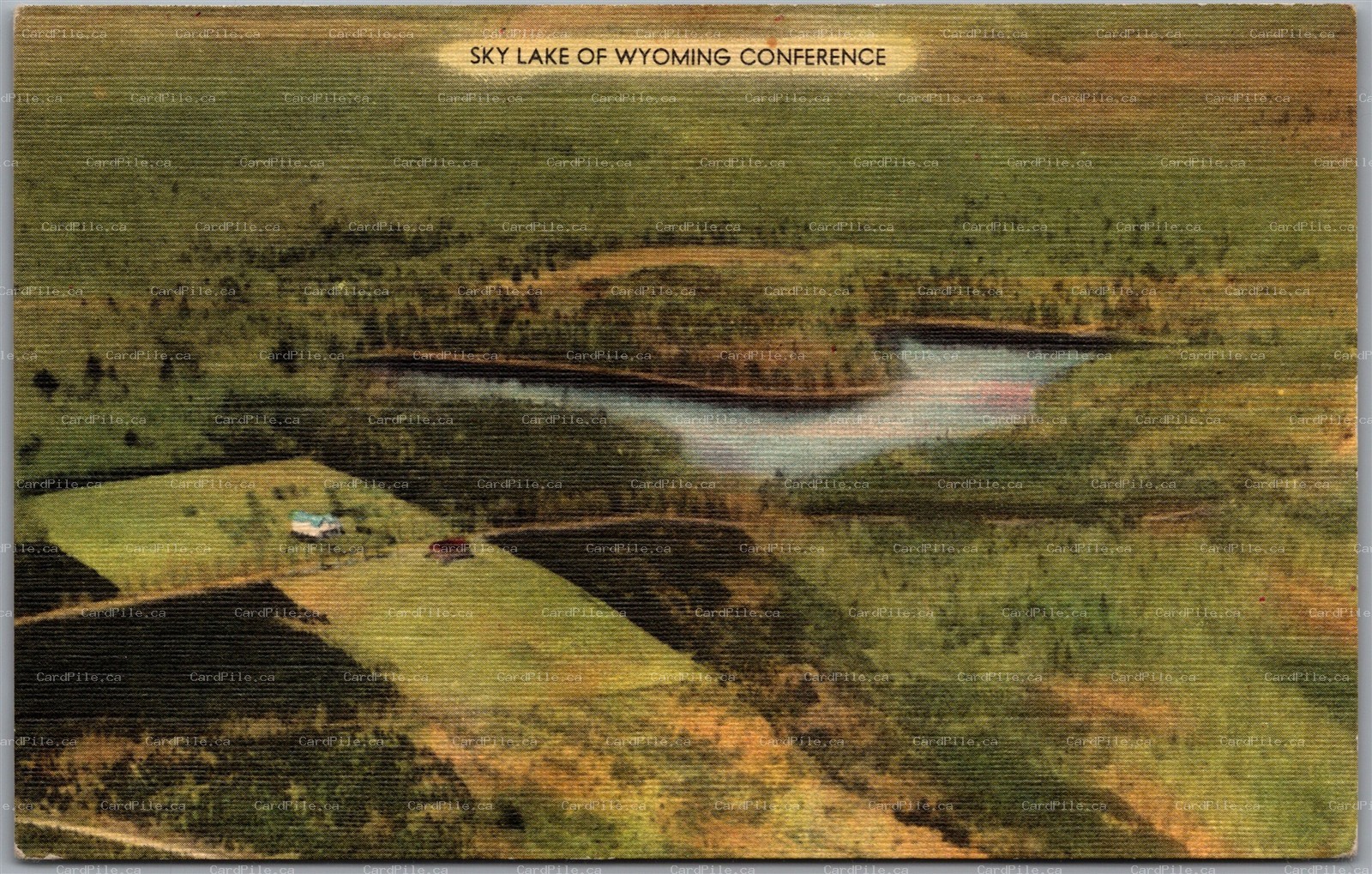 Postcard Windsor New York c1957 Sky Lake of Wyoming Conference Aerial View