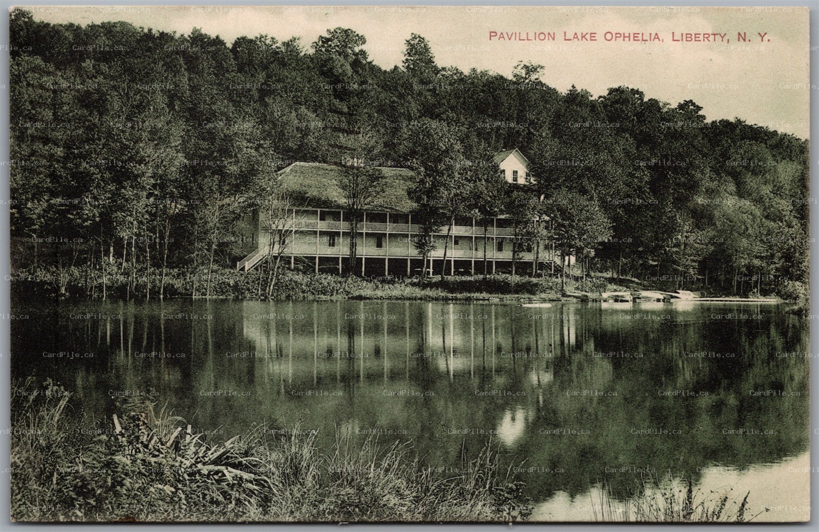 Postcard Liberty New York c1909 Pavilion Lake Ophelia Scenic View