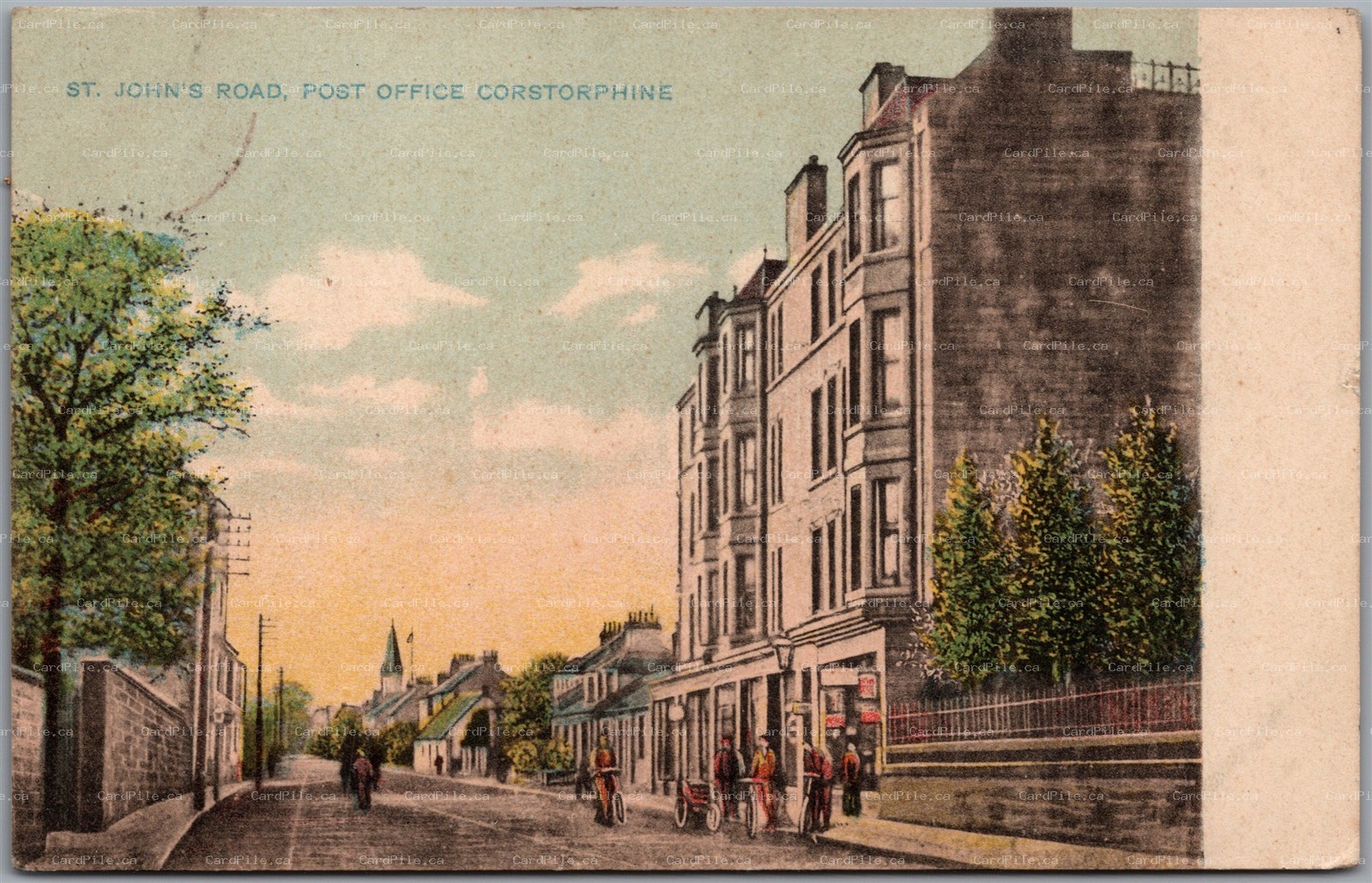 Postcard Corstorphine Edinburgh Scotland St John’s Road Post Office