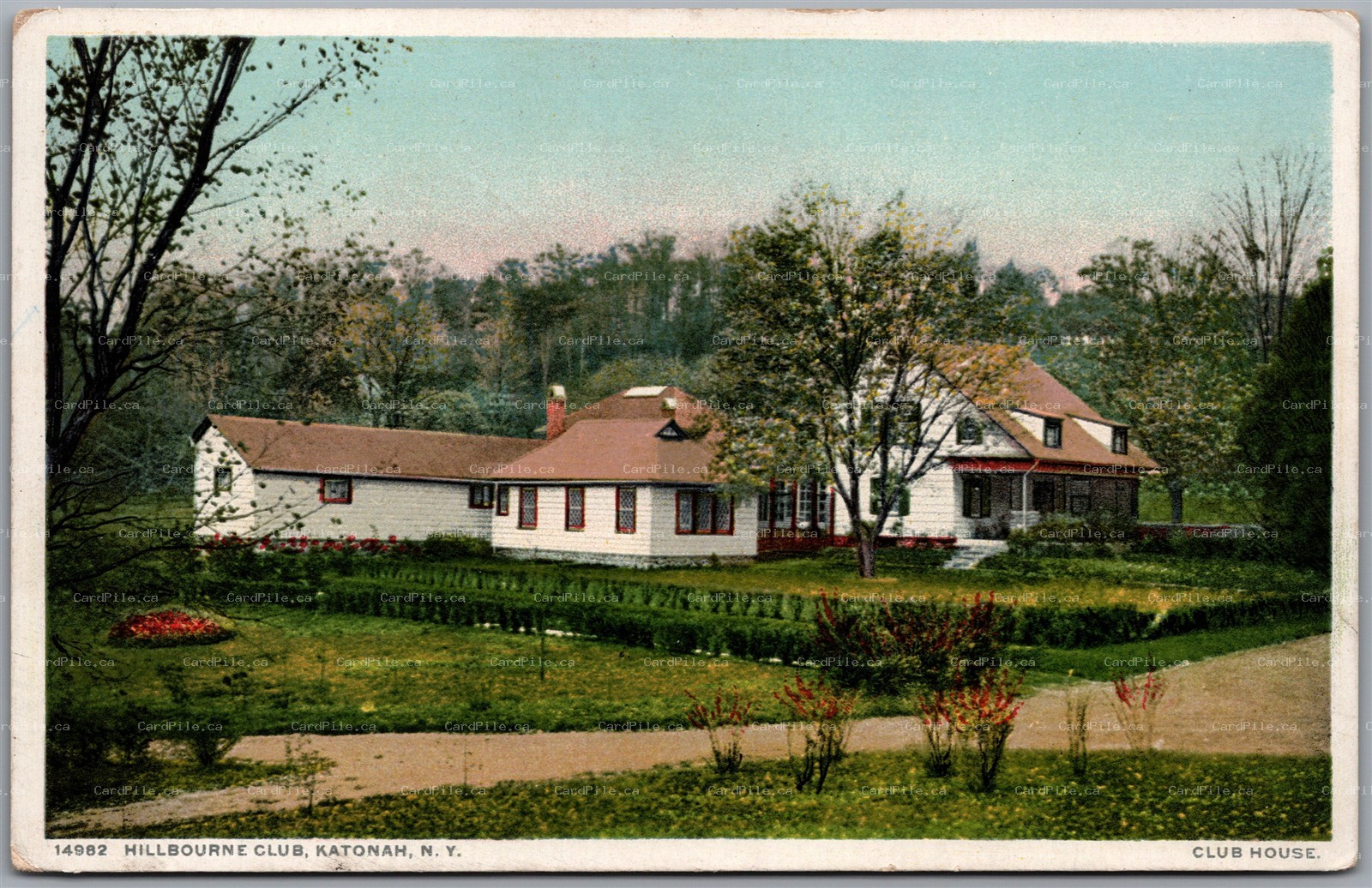 Postcard Katonah New York c1910 Hillboiurne Club House Westchester County