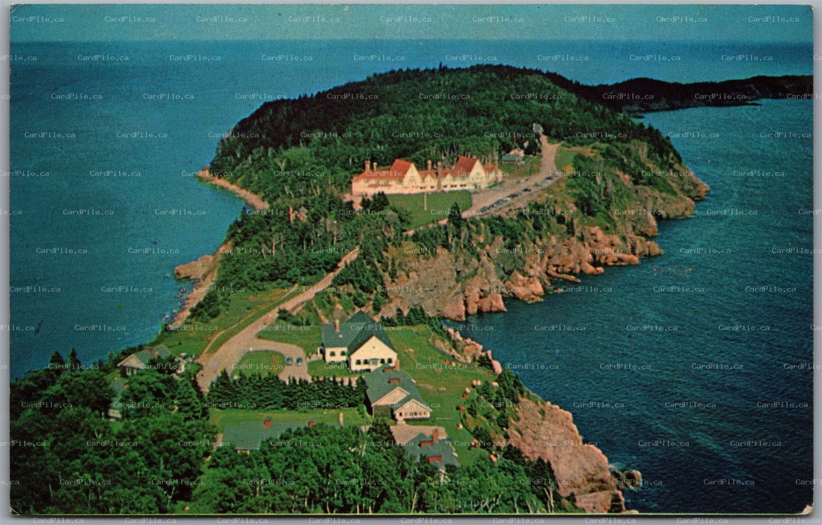 Postcard Ingonish Nova Scotia Keltic Lodge Cape Breton Highlands Aerial View