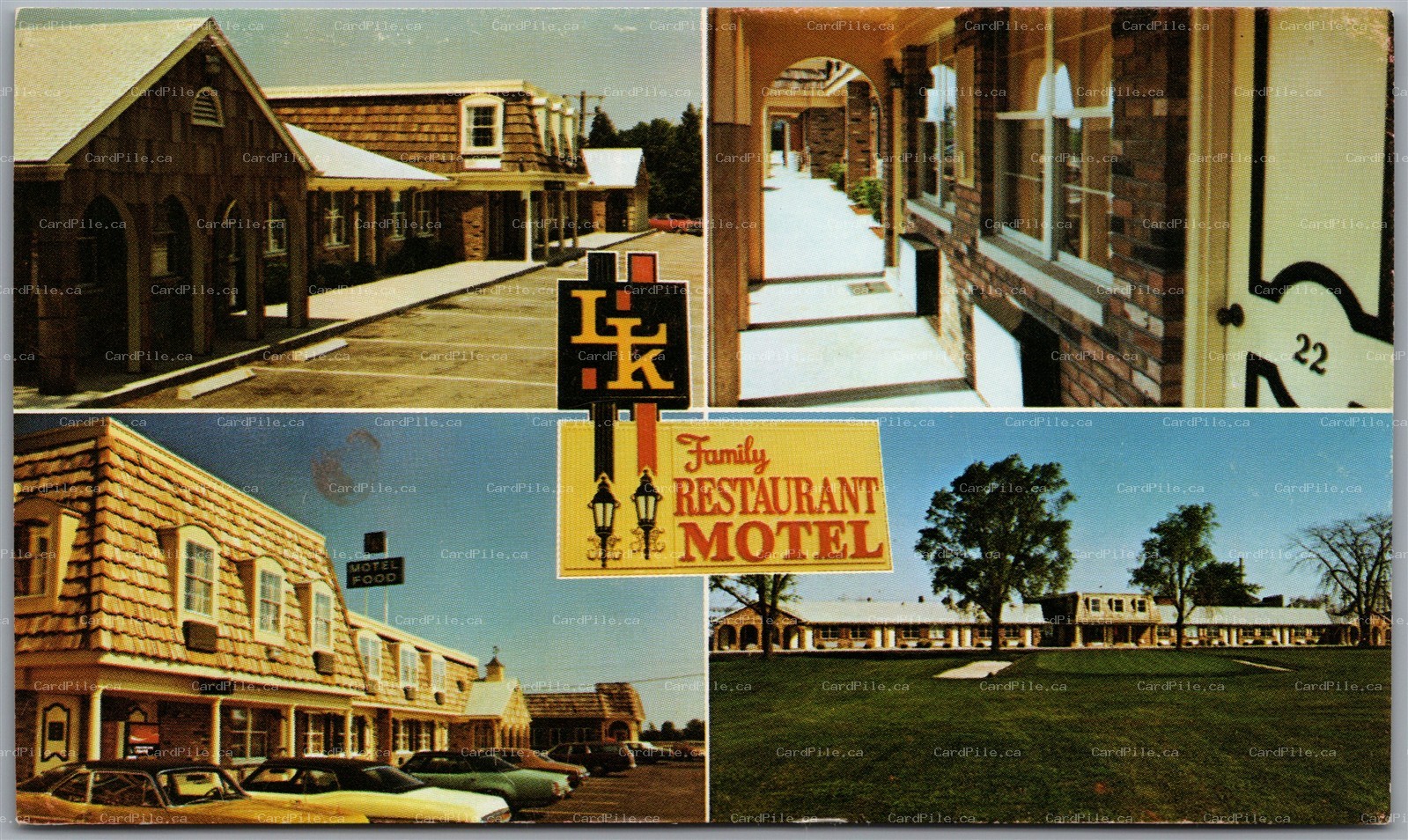 Postcard L-K Motels Penny Pincher Inns Family Restaurant Motel U.S. Multi Views