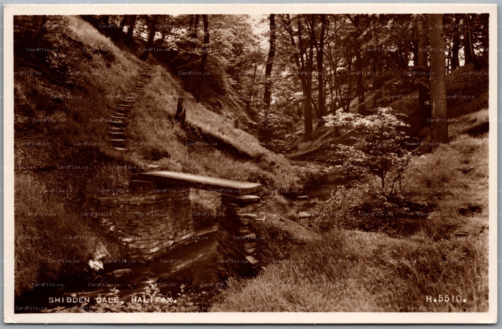 Postcard RPPC 1955 Lot of 3 Halifax England Shibden Dale The Rocks Parish Church