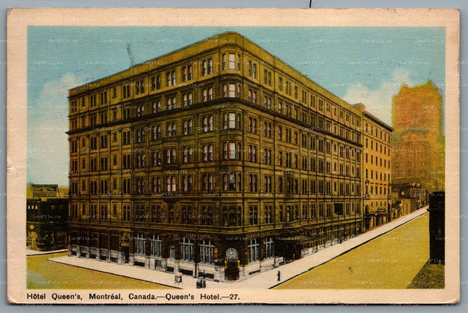 Postcard Montreal PQ c1946 Queen's Hotel Now Hotel Fairmont The Queen Elizabeth