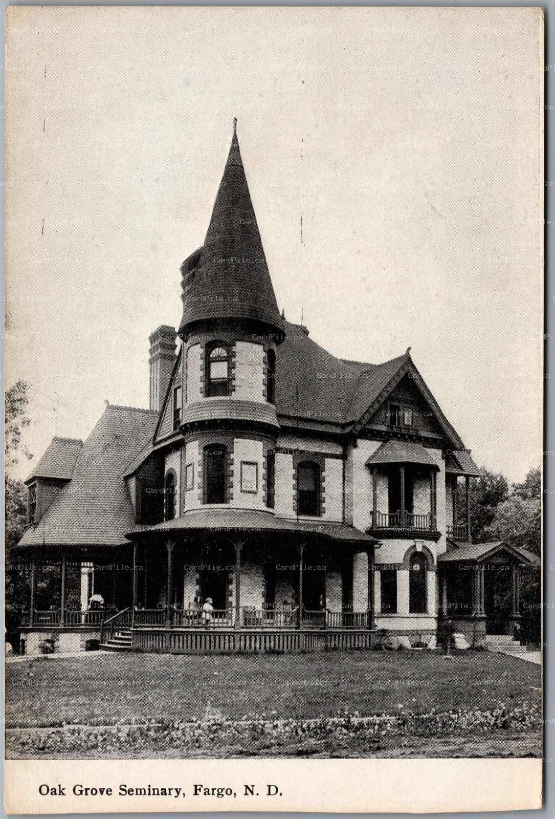 Postcard Fargo North Dakota c1910s Oak Grove Seminary Cass County
