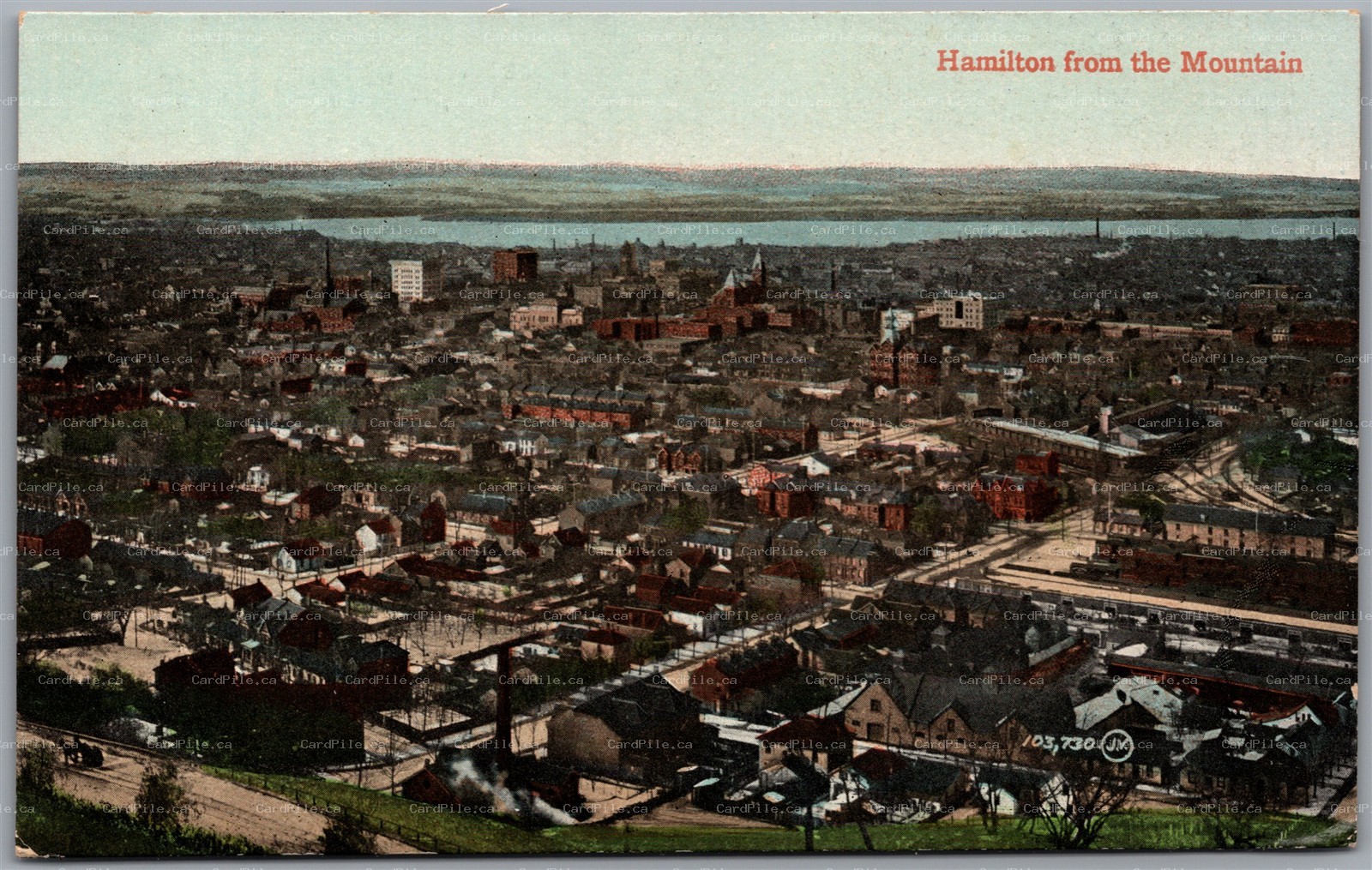Postcard Hamilton Ontario c1910s Scenic View from the Mountain 103730 Valentines