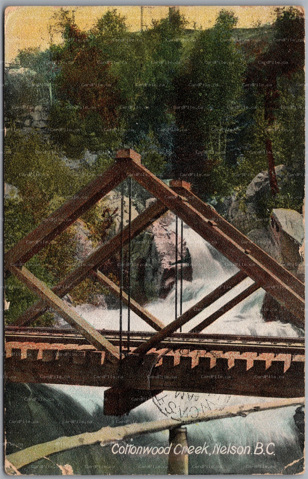 Postcard Nelson British Columbia c1911 Cottonwood Creek Scenic View from Salmo