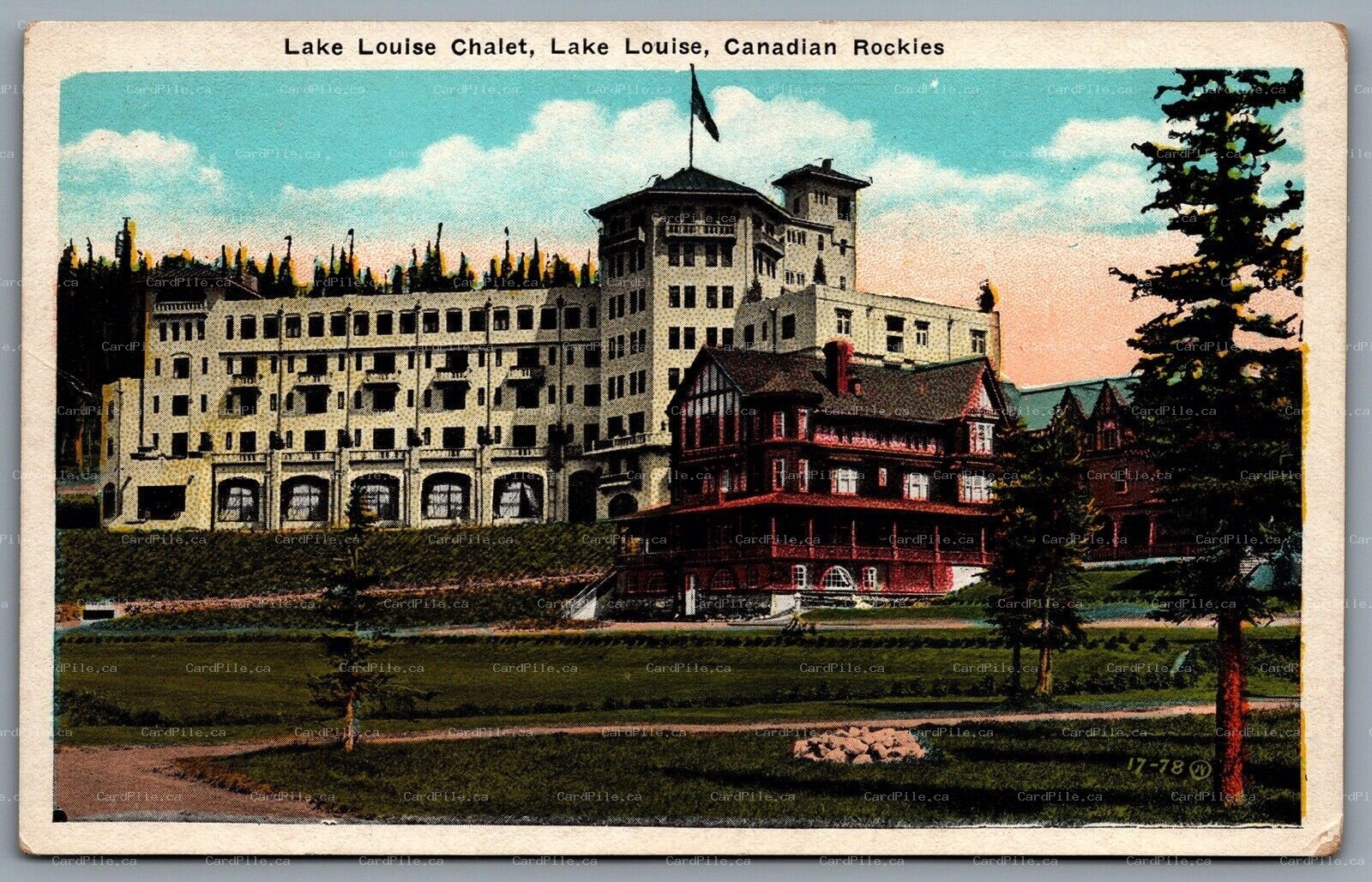 Postcard Lake Louise AB c1920s Lake Louise Chalet Canadian Rockies