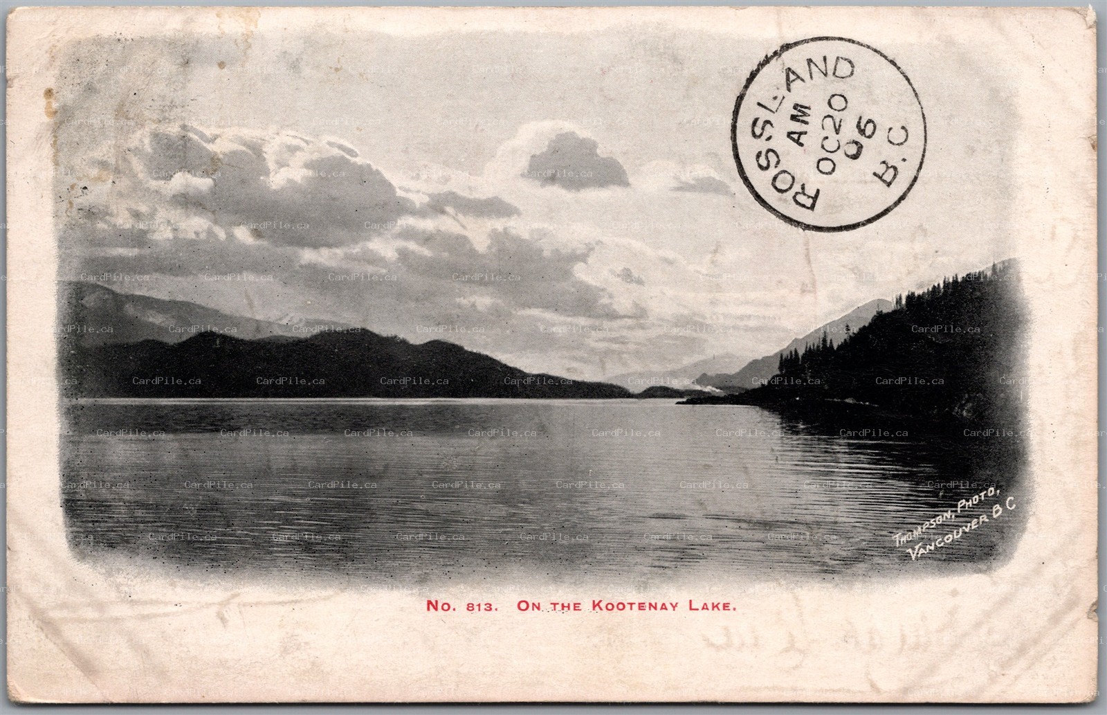 Postcard Kootenays British Columbia c1906 Kootenay Lake Nakusp CDS Cancel