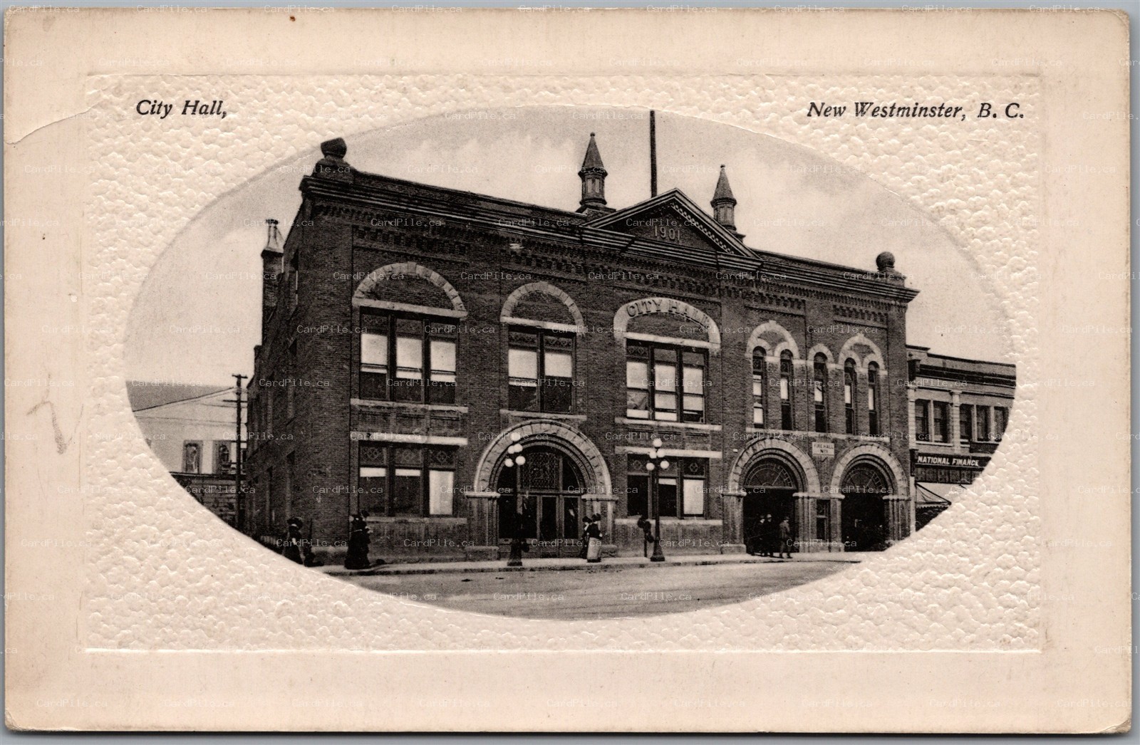 Postcard New Westminster British Columbia c1910s City Hall Embossed Border