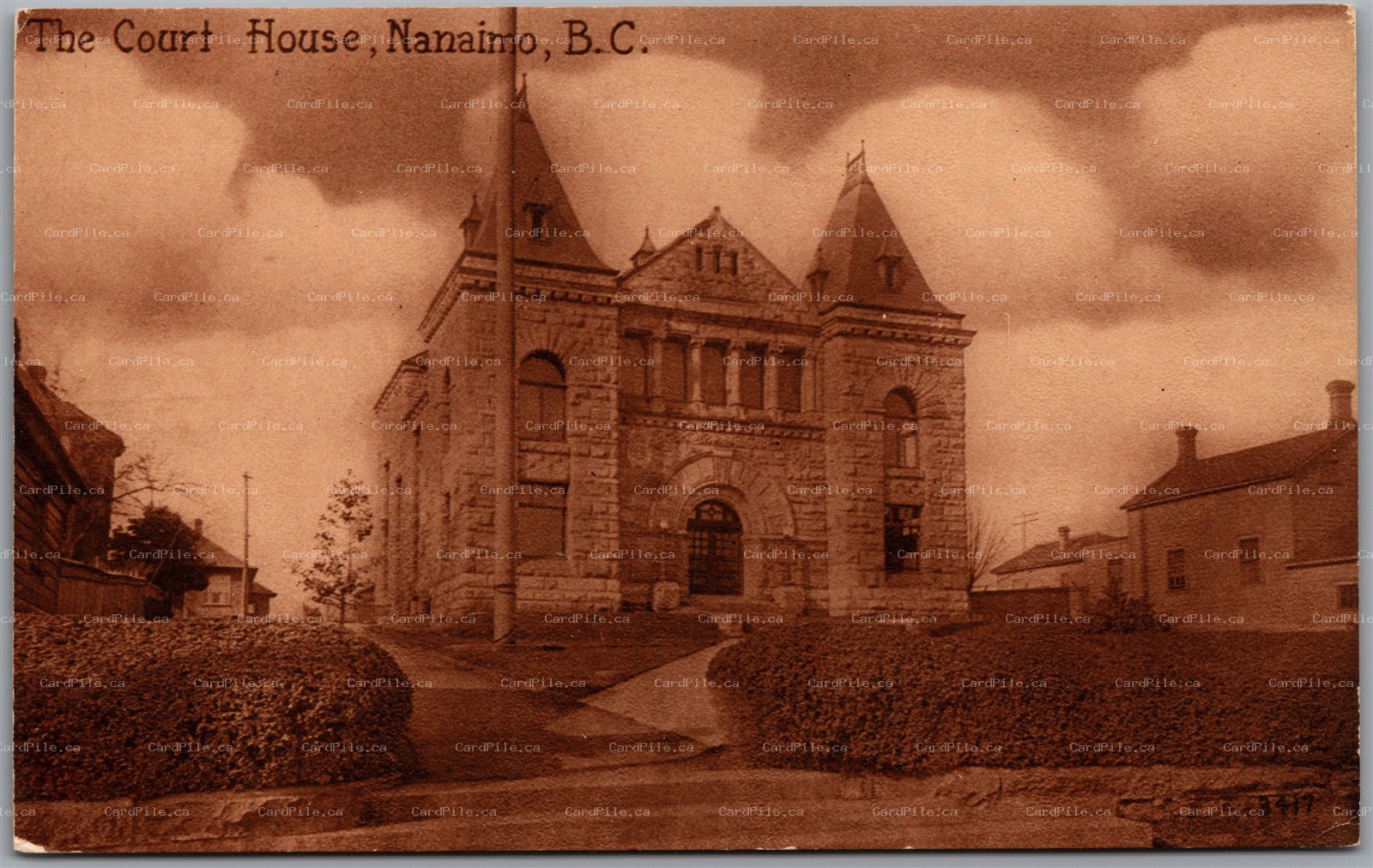 Postcard Nanaimo British Columbia c1910s The Court House Pacfific Publishing Co