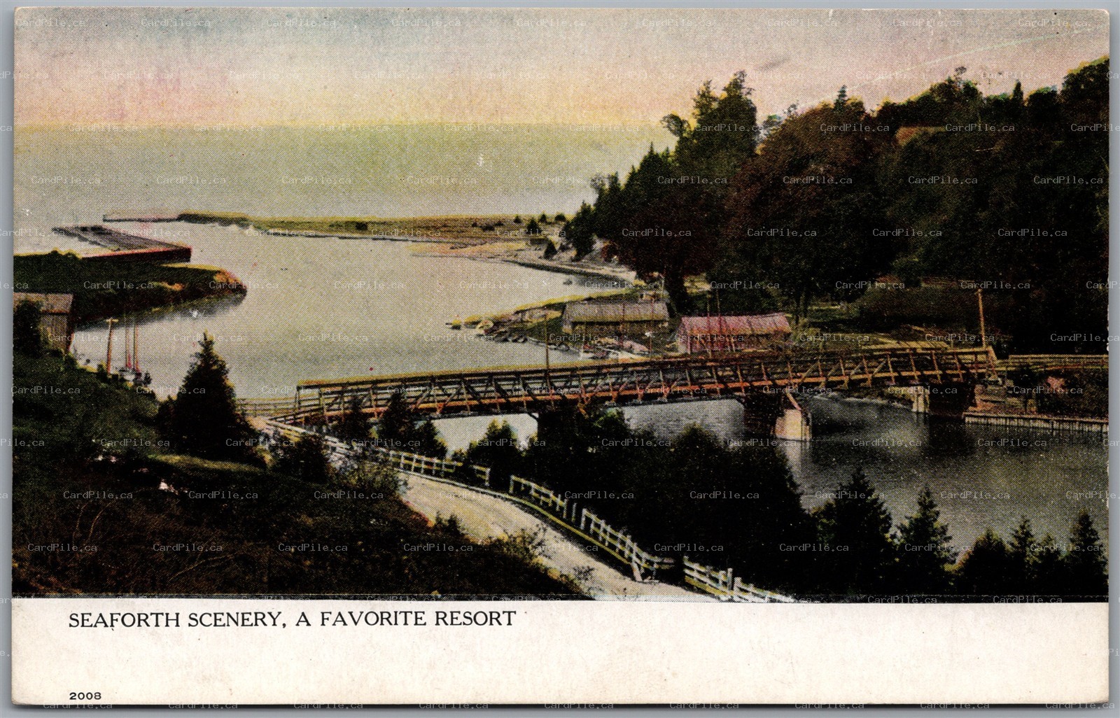 Postcard Bayfield Ontario c1910s Bridge River Seaforth Scenery A Favorite Resort
