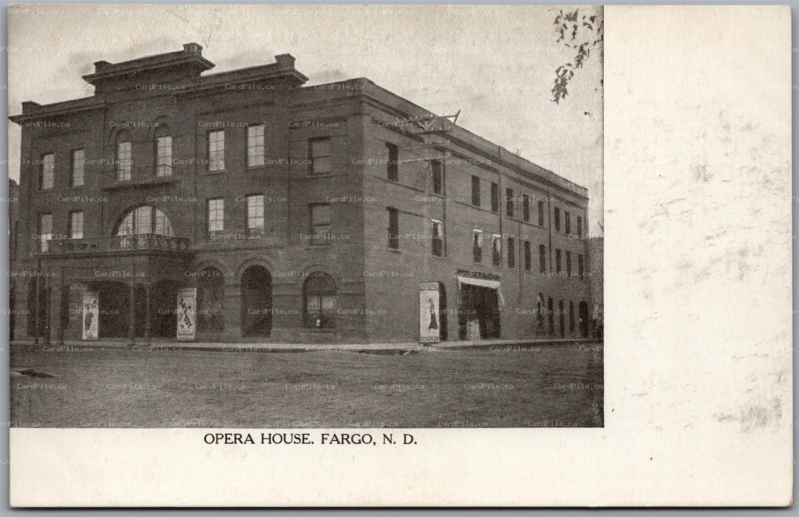 Postcard Fargo North Dakota c1910s Opera House Posters Cass County UDB