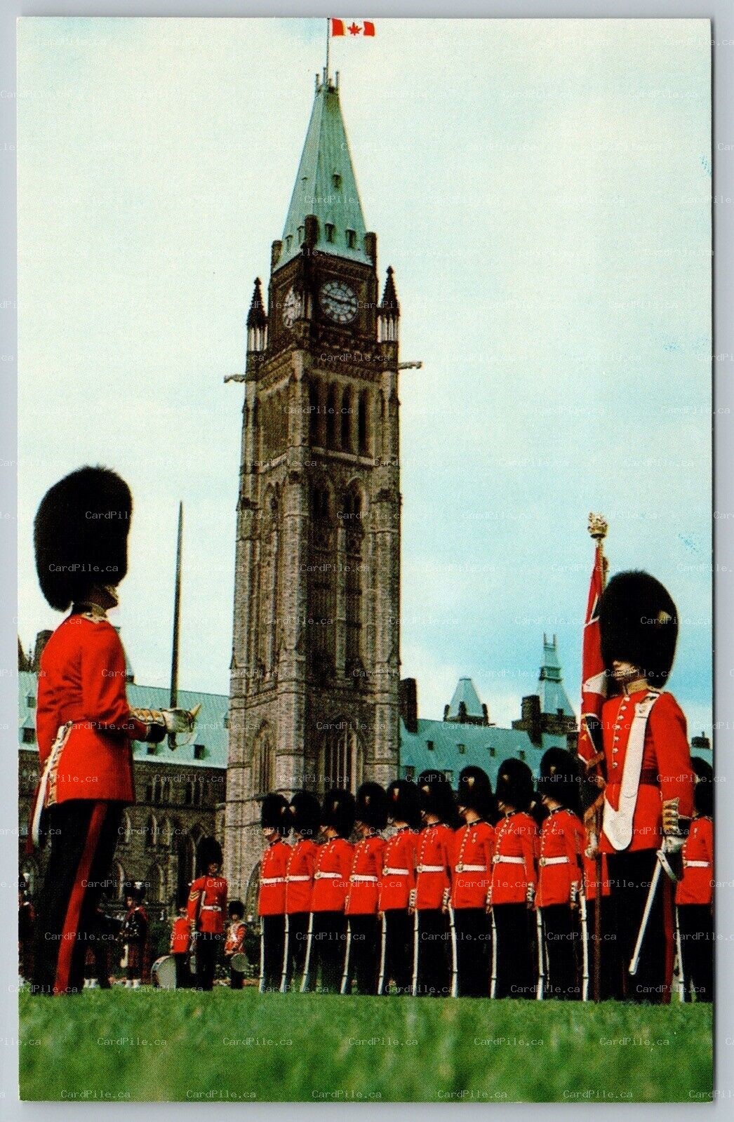 Postcard Ottawa Ontario 1970s The Capital City Changing Of The Gaurd Peace Tower