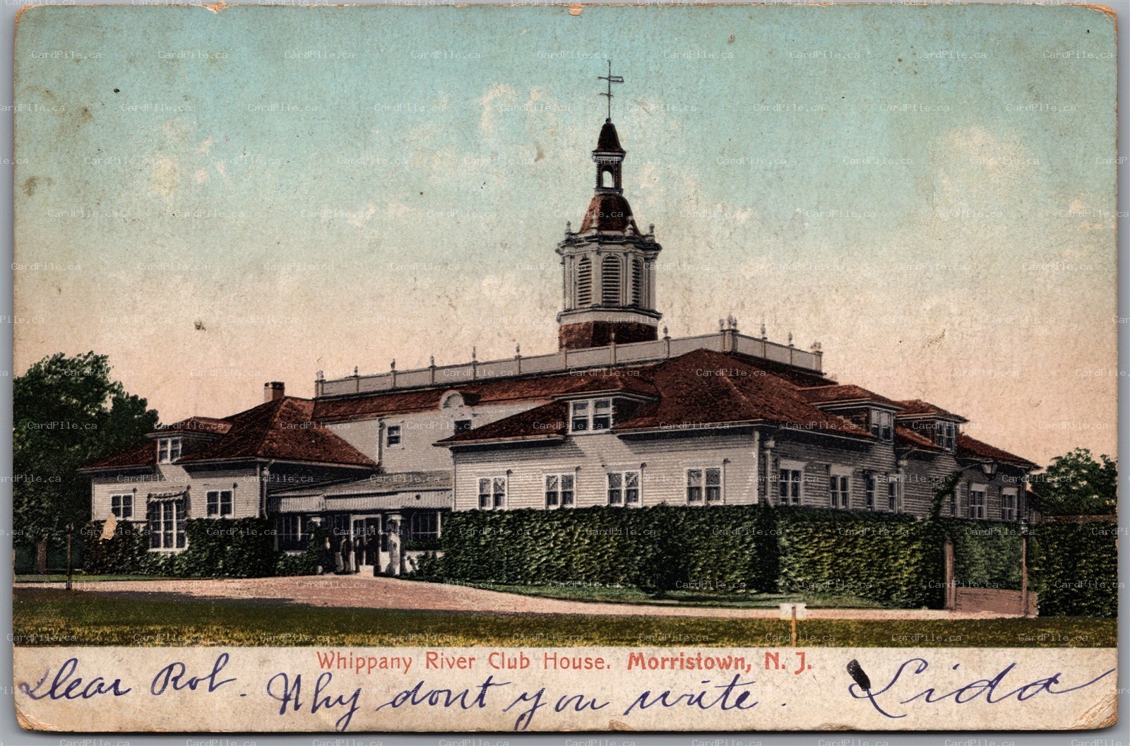 Postcard Morristown New Jersey c1908 Whippany River Club House