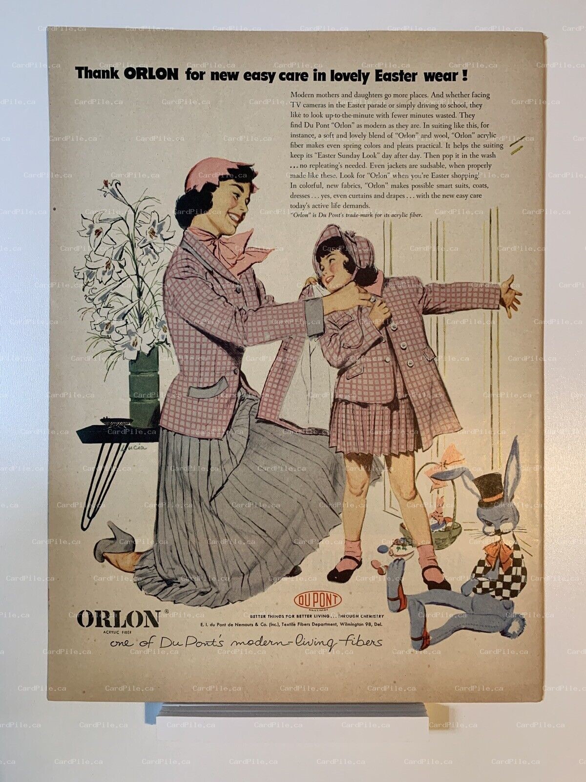 1953 DuPont Orlon - Atomic Radiation Preserves Food - Magazine Ad