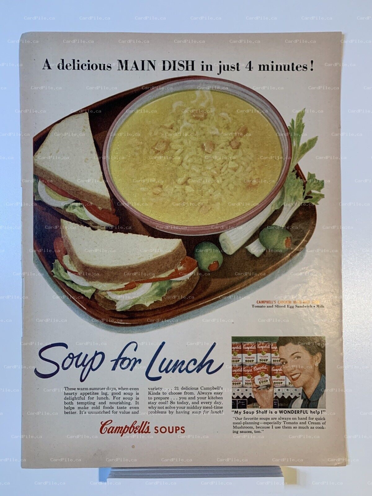 1950s? Campbell Soup’s - Women’s Vintage Fashion - Magazine Ad