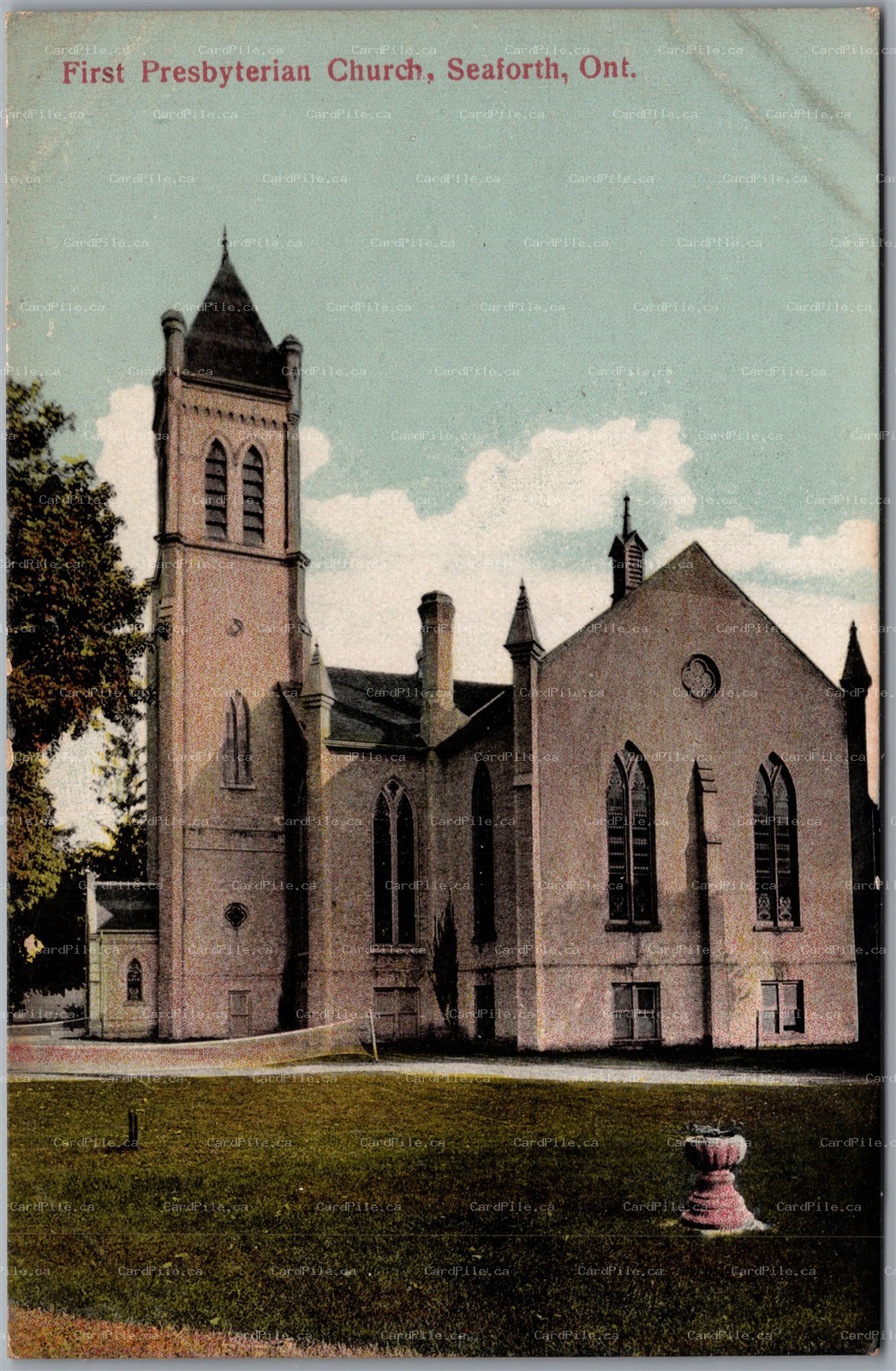 Postcard Seaforth Ontario c1910s First Presbyterian Church Huron County by Pugh