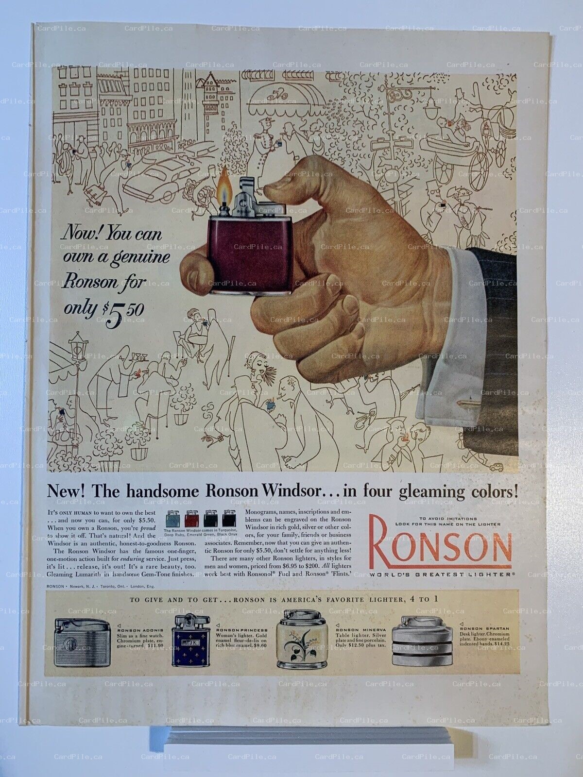 1953 Ronson Lighters  - Minute Rice - Magazine Ad