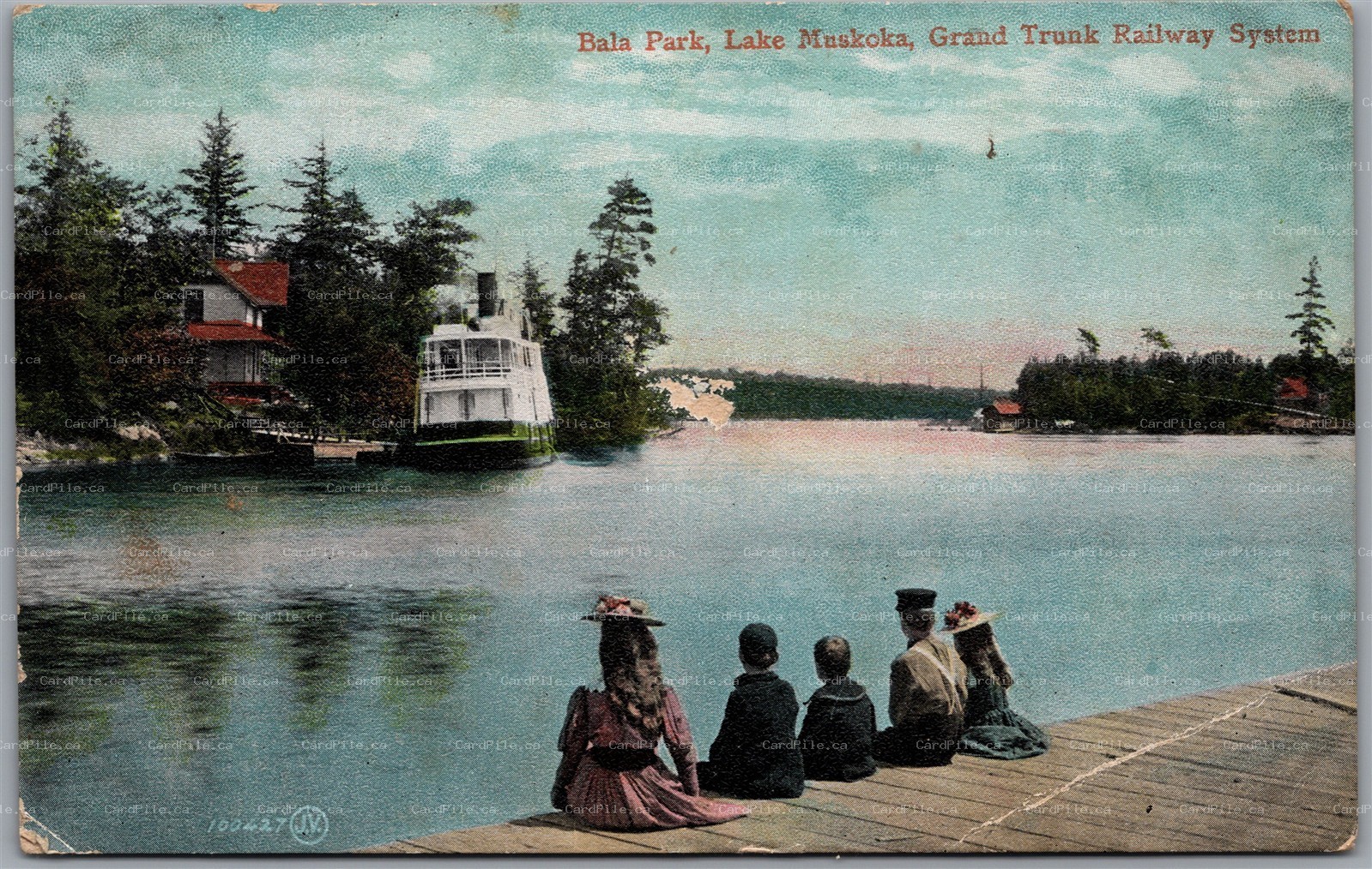 Postcard Bala Ontario c1907 Lake Muskoka Grand Trunk Railway Steamer