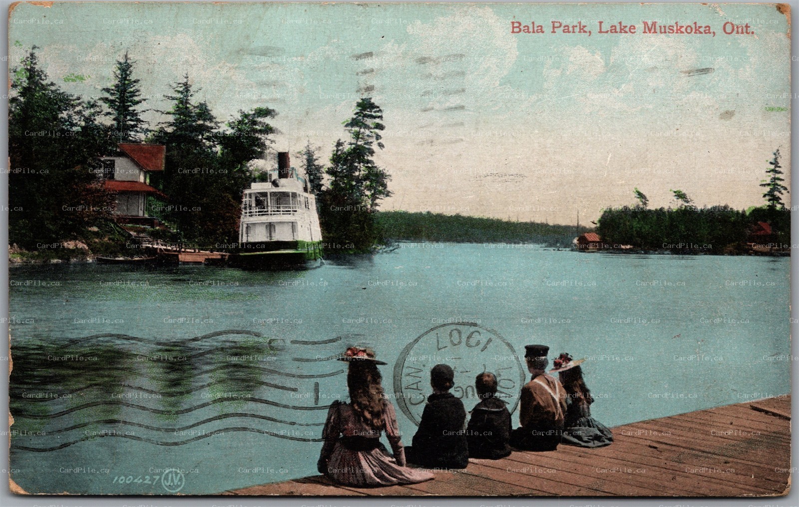 Postcard Bala Park Ontario c1907 Lake Muskoka Split Ring Cancel