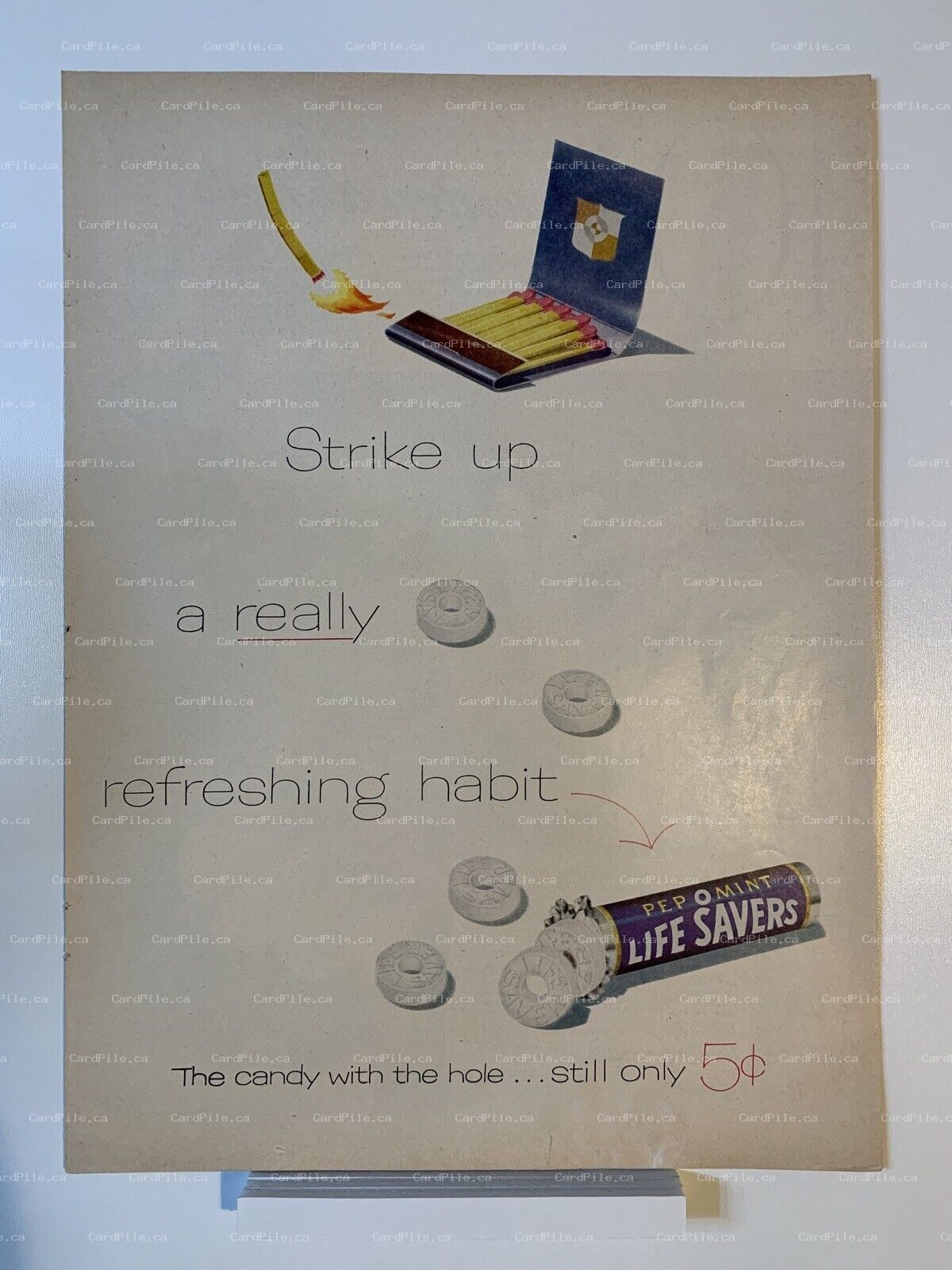 1950s Life Savers Pep O Mint - Quaker Oats - Magazine Ad