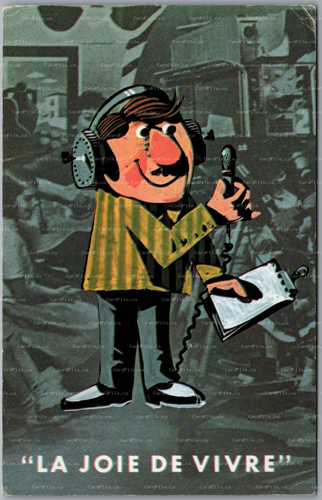 Postcard Quebec 1970 La Joie de Vivre Radio Television Cartoon Pifko C. Belanger