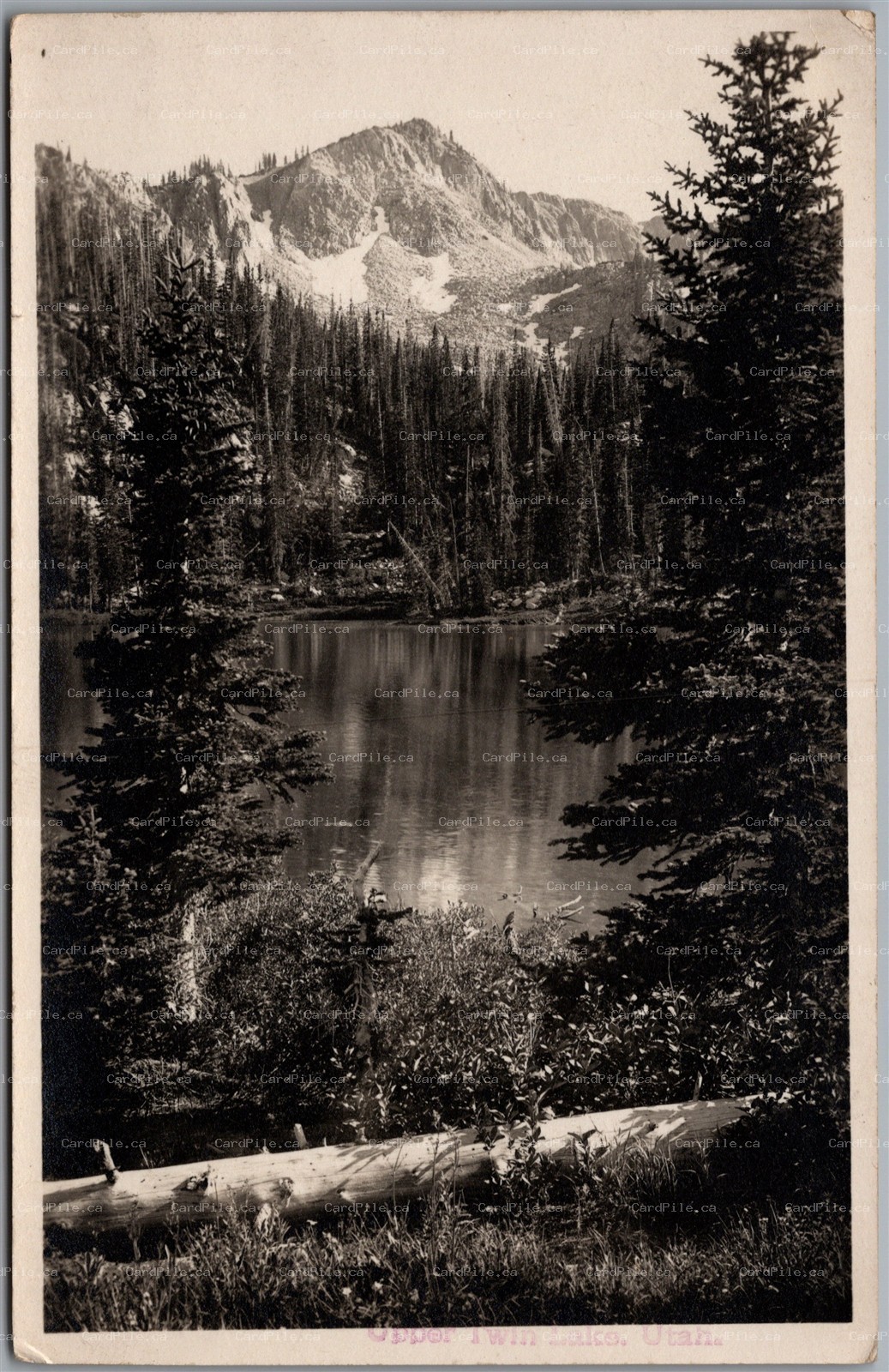 Postcard RPPC Brighton Utah c1912 Upper Twin Lake Silverlake Mountains Alpine