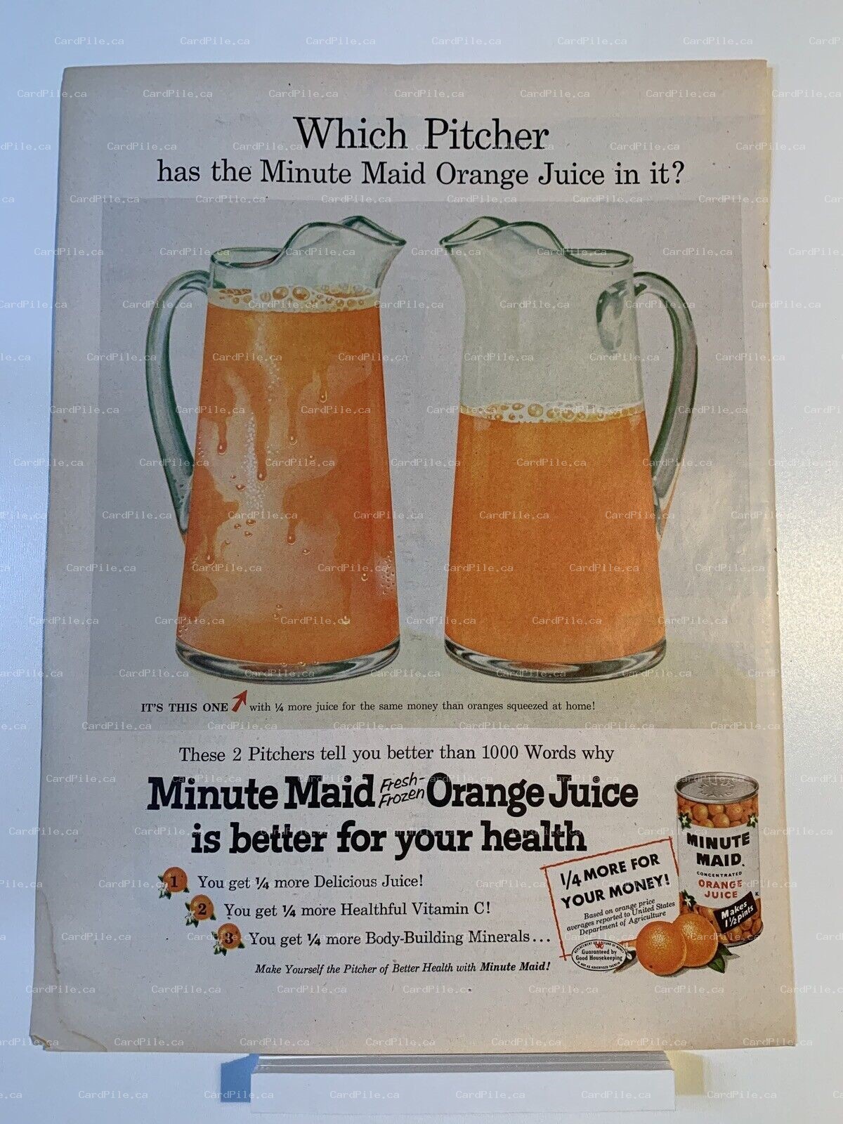1955 Minute Maid Orange Juice - Super Kem Tone - Magazine Ad