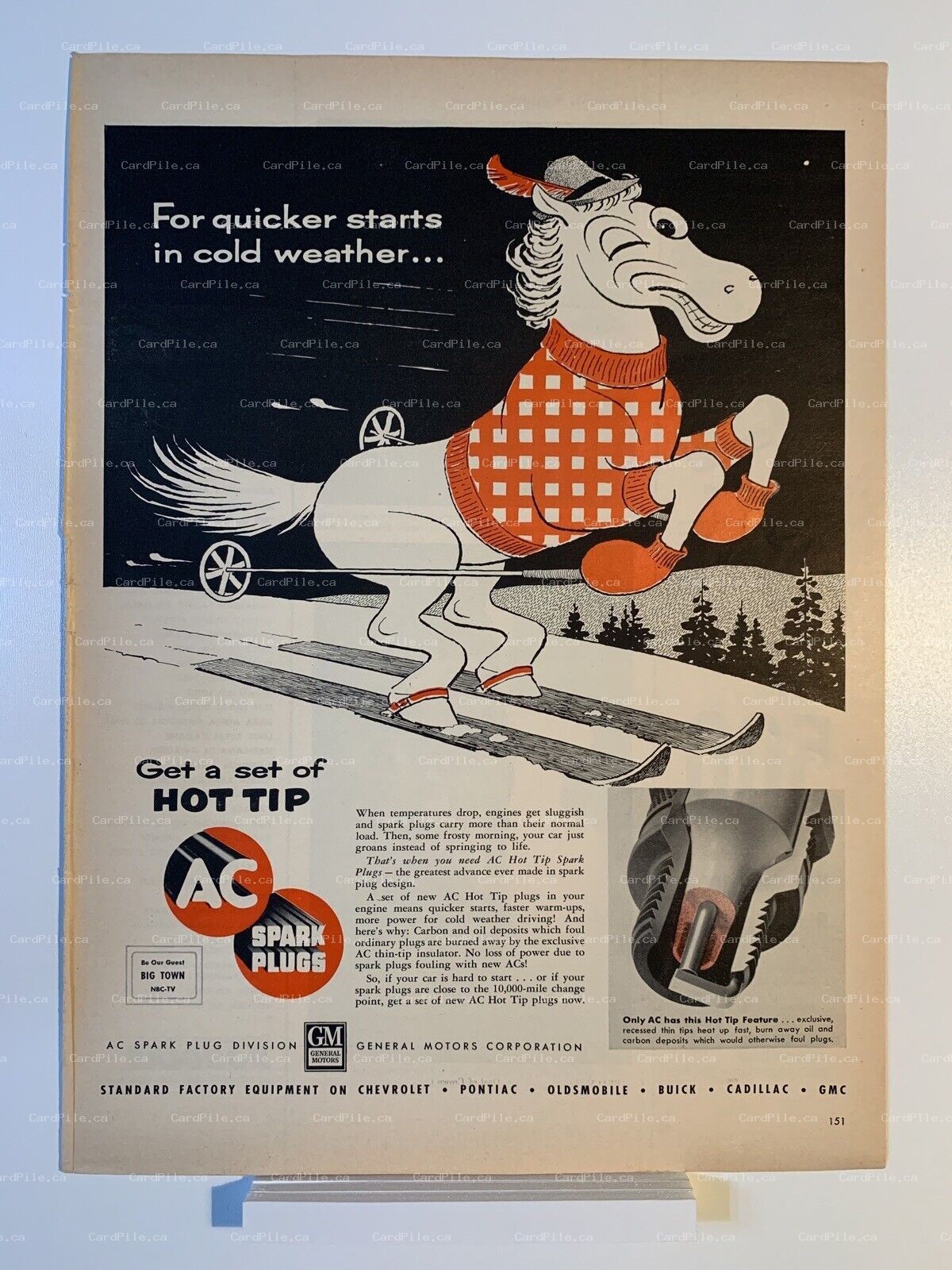 1955 AC Spark Plugs  - Ronson - Anacin - Douglas - Magazine Ad 