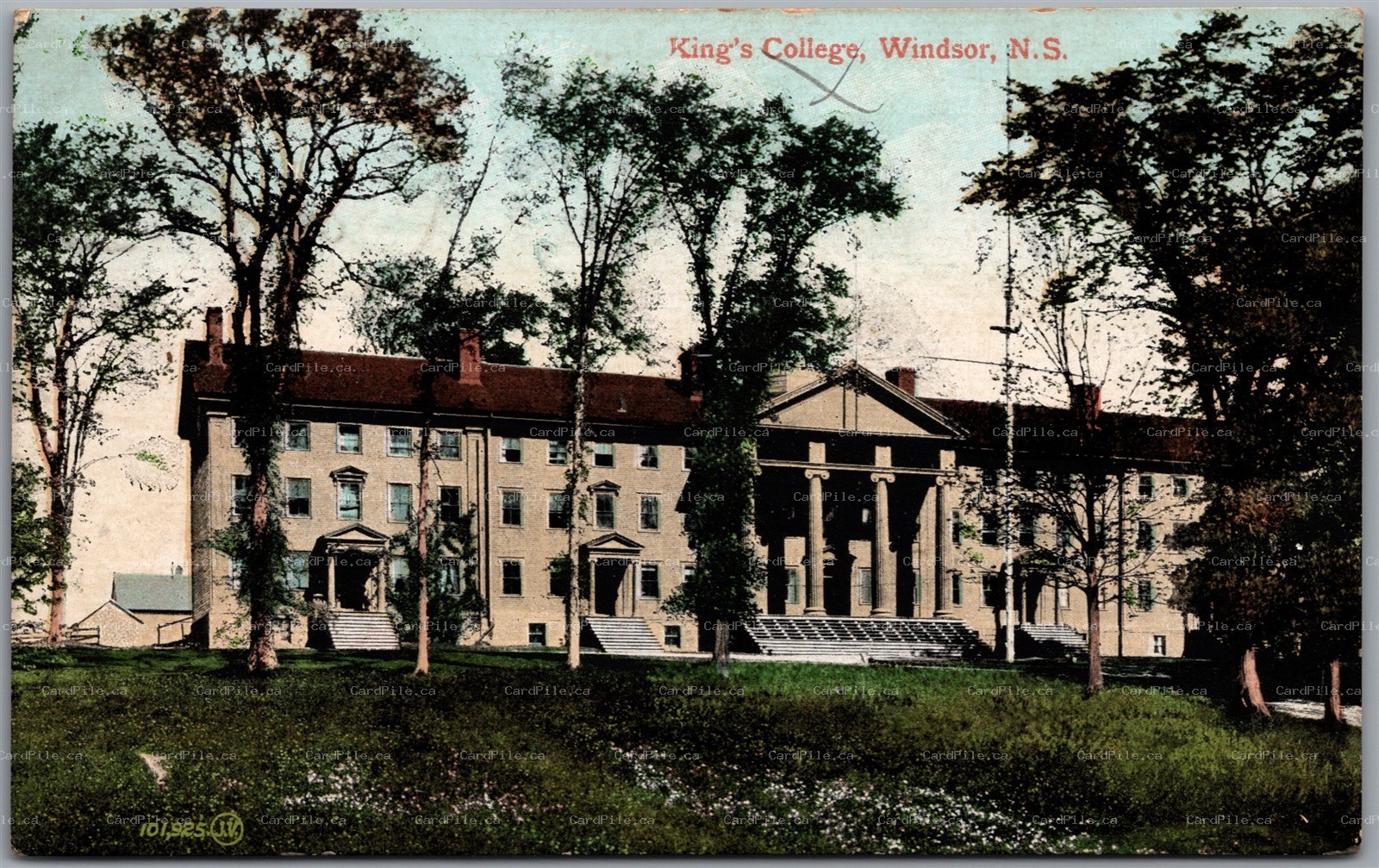 Postcard Windsor Nova Scotia 1907 King's College Split Ring Cancel South Uniacke