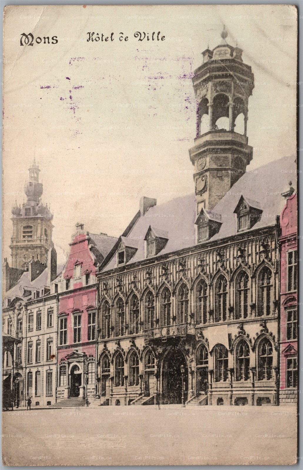 Postcard Mons Hainaut Belgium c1918 H
